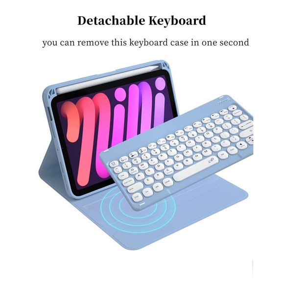 Rotating Keyboard Case for iPad 9th /8th /7th Gen 10.2 Inch - Picture 8 of 9